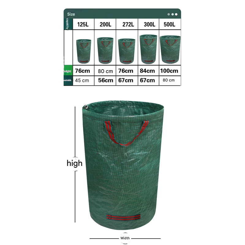 Heavy-Duty Pop-Up Garden Leaf Bag - Large Capacity PP Woven Collection Sack for Leaves, Weeds, Branches & V888-ELOSUNG48710
