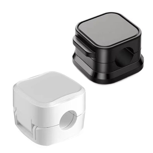 24 Pack Magnetic Cable Organizer Clips with 12 Black and 12 White Pieces, Reusable Adhesive Cord Management V888-ELOSUNG48789