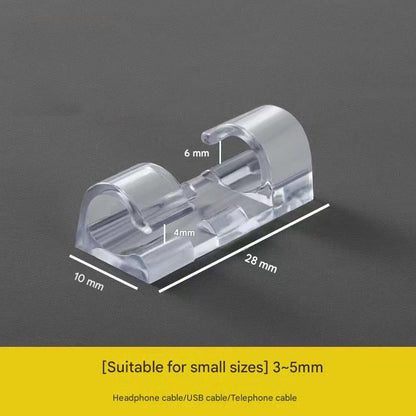 100 Pack Self-Adhesive Cable Clips Non-Marking Cord Management Holder for Desk and Car, Drill-Free Wire Fixer V888-ELOSUNG48790