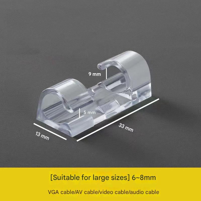 100 Pack Self-Adhesive Cable Clips Non-Marking Cord Management Holder for Desk and Car, Drill-Free Wire Fixer V888-ELOSUNG48792