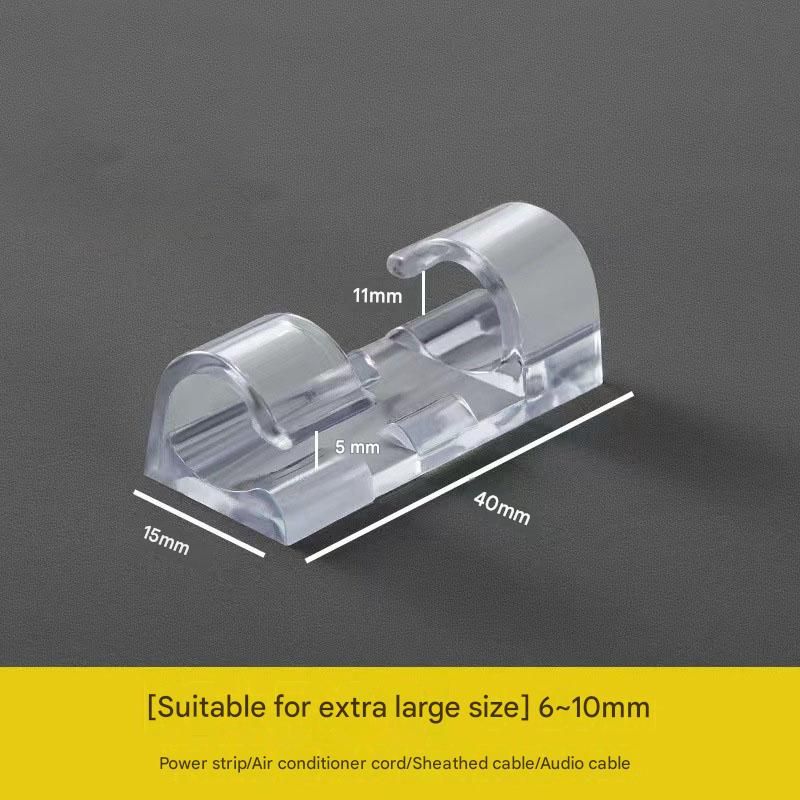 100 Pack Self-Adhesive Cable Clips Non-Marking Cord Management Holder for Desk and Car, Drill-Free Wire Fixer V888-ELOSUNG48793