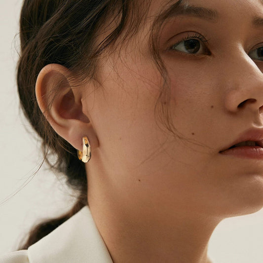 9 Pairs Geometric C-Shaped Non-Pierced Ear Clips Minimalist Hollow Electroplated Alloy Ear Cuffs Painless V888-ELOSUNG48809