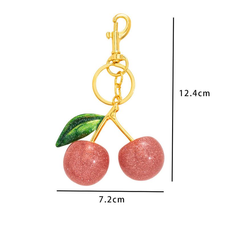 Fashionable Cherry Keychain with Fruit Pendant for Handbags and Keys Stylish Accessory Solution for Local V888-ELOSUNG48814