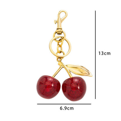 Fashionable Cherry Keychain with Fruit Pendant for Handbags and Keys Stylish Accessory Solution for Local V888-ELOSUNG48815