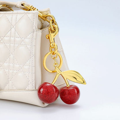 Fashionable Cherry Keychain with Fruit Pendant for Handbags and Keys Stylish Accessory Solution for Local V888-ELOSUNG48815
