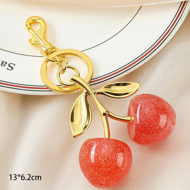 Fashionable Cherry Keychain with Fruit Pendant for Handbags and Keys Stylish Accessory Solution for Local V888-ELOSUNG48816