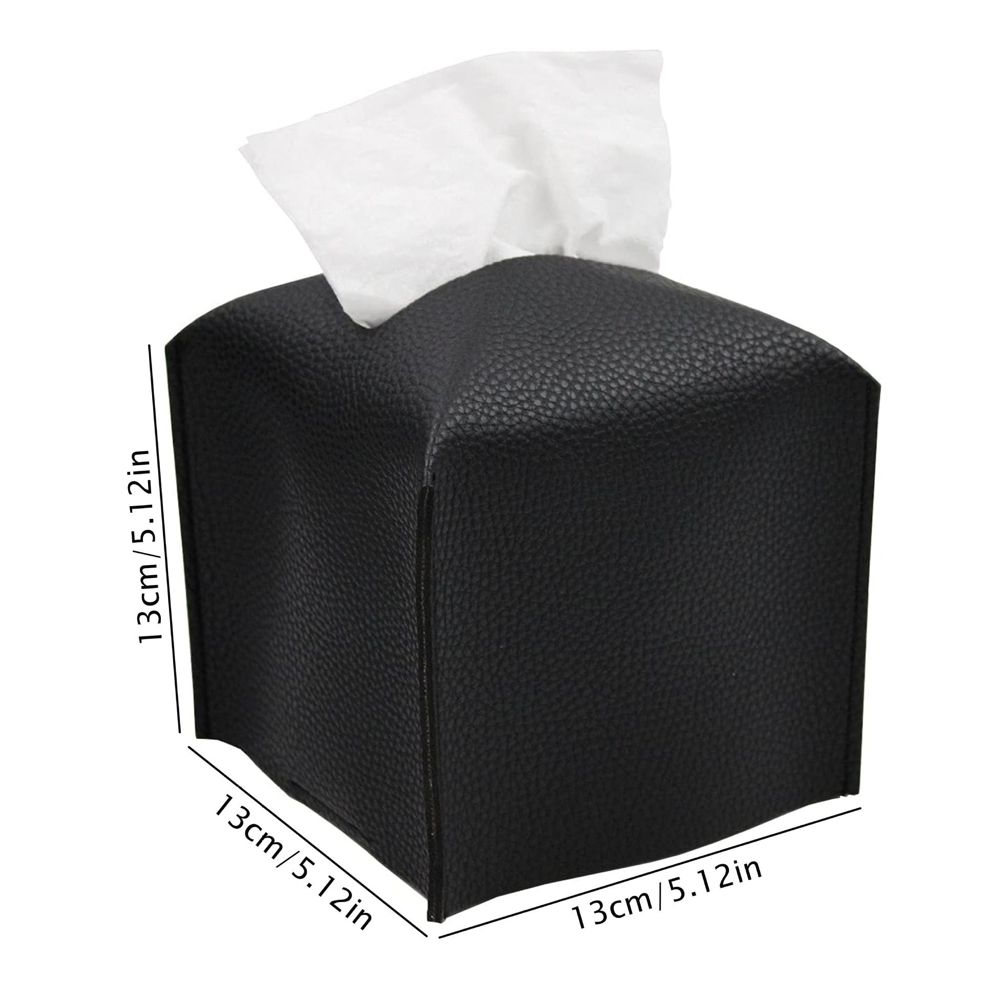 2 Pack Pink PU Leather Rectangular Tissue Box Covers Foldable Roll Paper Bag for Car Home and Bathroom Modern V888-ELOSUNG48821