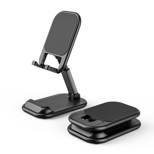 Black Adjustable Desktop Phone Stand Telescopic Foldable Portable Tablet Holder for Home Office and Streaming V888-ELOSUNG48833