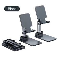Black Adjustable Desktop Phone Stand with Height Extension and Foldable Design for Online Classes and V888-ELOSUNG48835