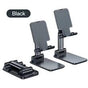 Black Adjustable Desktop Phone Stand with Height Extension and Foldable Design for Online Classes and V888-ELOSUNG48835