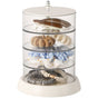 Rotating Jewelry Storage Box Transparent Multi-Compartment Design for Earrings and Hair Accessories V888-ELOSUNG48843