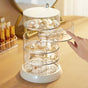 Rotating Jewelry Storage Box Transparent Multi-Compartment Design for Earrings and Hair Accessories V888-ELOSUNG48844
