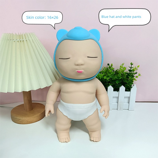 White 26CM Large Squeeze Ugly Doll Stress Relief Toy Slow Rebound TPR Sand-Filled Squishy Figure for Local V888-ELOSUNG48869