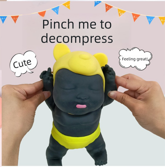 White 26CM Large Squeeze Ugly Doll Stress Relief Toy Slow Rebound TPR Sand-Filled Squishy Figure for Local V888-ELOSUNG48869