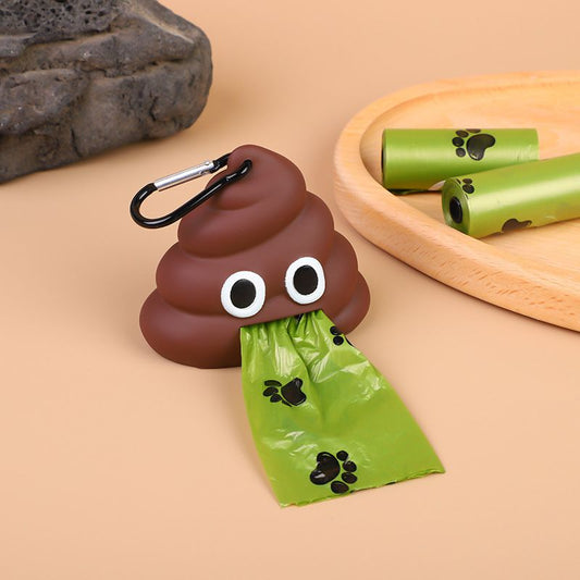 Pet Waste Bag Dispenser with 10 Rolls of Paw Printed Bags - Portable Dog Poop Bag Holder with Leash Clip, Eco V888-ELOSUNG48913