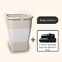 Beige Foldable Car Trash Can and Multi-Functional Storage Bin - Includes 5 Rolls of Bags - Leak-Proof V888-ELOSUNG48920