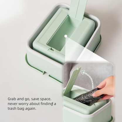 Beige Foldable Car Trash Can and Multi-Functional Storage Bin - Includes 5 Rolls of Bags - Leak-Proof V888-ELOSUNG48920