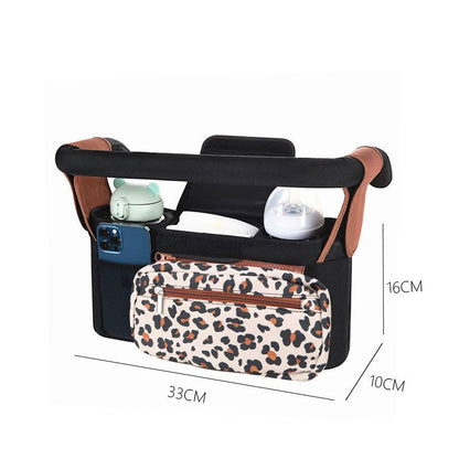 Leopard pattern Universal Stroller Organizer Bag - Durable Water-Resistant Fabric - Dual Insulated Cup V888-ELOSUNG48940