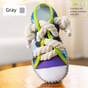 Grey Squeaky Canvas Shoe Dog Toy - Durable Realistic Sneaker Design for Chewing and Teething, Interactive V888-ELOSUNG48942