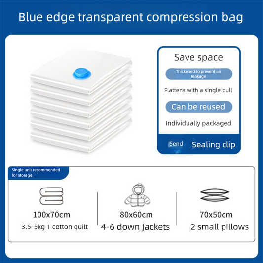Vacuum Storage Bags - 3-Pack Mixed Sizes (100x70, 80x60, 70x50) - Space Saving Airtight Compression Bags for V888-ELOSUNG48969