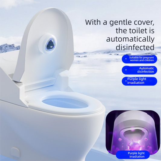 White Automatic UV Toilet Disinfection Light - Rechargeable Smart Sensor Steriliser for Home Bathroom, IPX4 V888-ELOSUNG48974