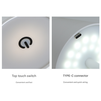 LED High-Foot Table Lamp with Touch Control - Rechargeable Dimmable Bedside Night Light for Bedroom & Living V888-ELOSUNG48983