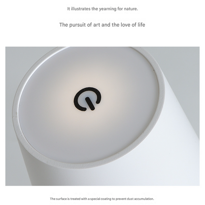 LED High-Foot Table Lamp with Touch Control - Rechargeable Dimmable Bedside Night Light for Bedroom & Living V888-ELOSUNG48983