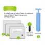 Nine Vacuum Storage Bags Set with Hand Pump - Space Saving Compression Bags for Travel & Wardrobe Organization V888-ELOSUNG48985