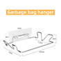 Stainless Steel Wall-Mounted Trash Bag Holder with Curved + V-Sharp Ear Hook - Heavy Duty Waste Bag Support V888-ELOSUNG49028