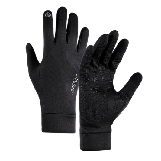 Black Windproof Thermal Sports Gloves with Touchscreen Fingertips & Anti-Slip Palm Grip for Running & Cycling V888-ELOSUNG49030