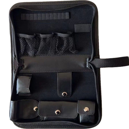 Black Premium PU Leather Golf Accessory Organizer - Professional Golf Tool Kit Empty Pouch V888-ELOSUNG49069