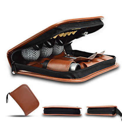21-Piece Premium Golf Essential Accessory Kit with PU Leather Organizer - Professional Golf Tool Kit Pouch V888-ELOSUNG49070