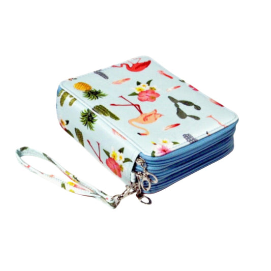 Portable 78-Slot Oxford Cloth Colored Pencil Zipper Case - Large Capacity Sketching & Drawing Stationery V888-ELOSUNG49074