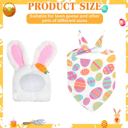 Vibrant Easter Porch Goose Outfit Set - Spring Festive Rabbit Costume for 23-Inch Garden Goose V888-ELOSUNG49080