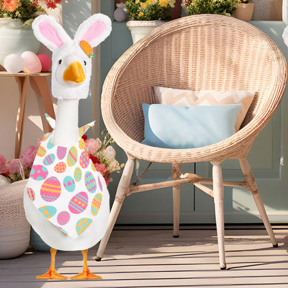 Vibrant Easter Porch Goose Outfit Set - Spring Festive Rabbit Costume for 23-Inch Garden Goose V888-ELOSUNG49080