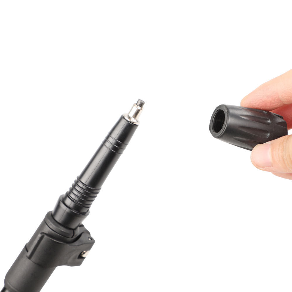 2-Pack Black Aluminum Alloy Telescopic Trekking Poles with Secure External Lock & Accessory - 3-Section V888-ELOSUNG49083