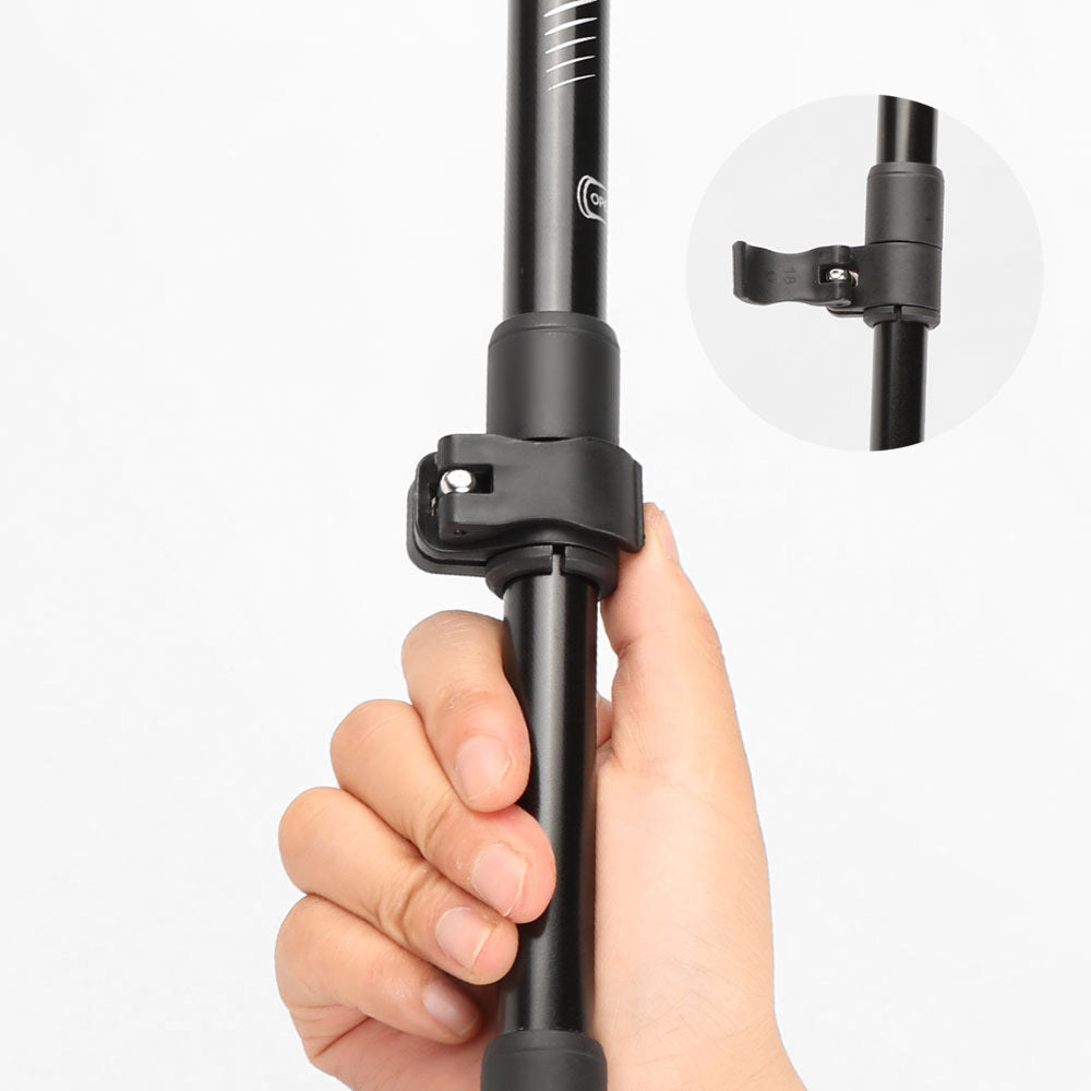 2-Pack Brown Aluminum Alloy Telescopic Trekking Poles with Secure External Lock & Accessory - 3-Section V888-ELOSUNG49085