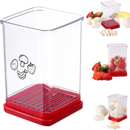 Handheld Fruit & Vegetable Speed Precision Slicer Integrated Safety Push Plate - Kitchen Stainless Steel V888-ELOSUNG49091