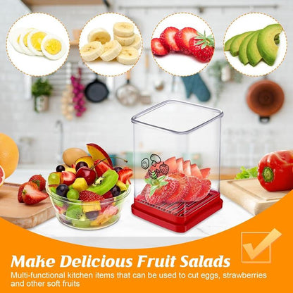 Handheld Fruit & Vegetable Speed Precision Slicer Integrated Safety Push Plate - Kitchen Stainless Steel V888-ELOSUNG49091