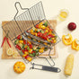 180 degrees Foldable Stainless Steel BBQ Grilling Net Basket with Storage Bag & Secure Lock - Fish, Chicken V888-ELOSUNG49100