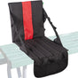 Black Foldable Stadium Seat Cushion with Backrest & Storage Pockets - Portable Roll-Up Outdoor Waterproof V888-ELOSUNG49103