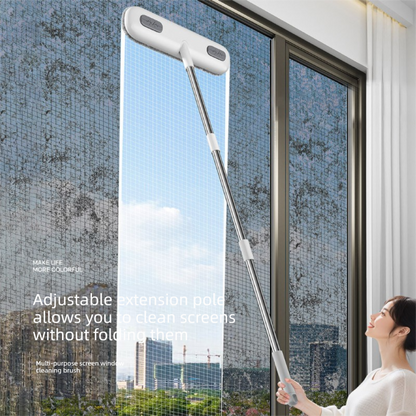 5PCS 2-in-1 Window Fly Screen Cleaner Brush with Extendable 82cm Stainless Steel Handle Multifunctional Mesh V888-ELOSUNG49105