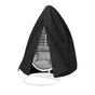 Black Heavy Duty Hanging Egg Chair Shield with Windproof Drawstring and Storage Bag - Waterproof & Dustproof V888-ELOSUNG49107
