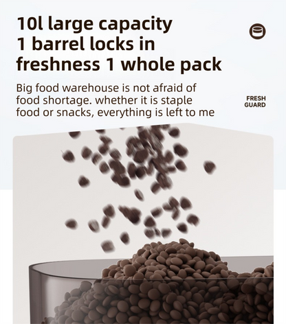 10L Smart Vacuum Pet Food Storage Container - Moisture & Insect Proof, Constant Pressure V888-ELOSUNG49120