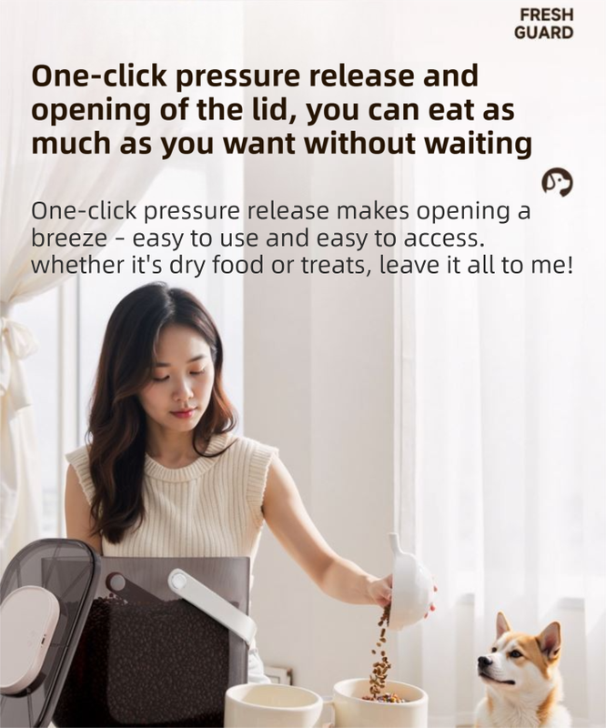 10L Smart Vacuum Pet Food Storage Container - Moisture & Insect Proof, Constant Pressure V888-ELOSUNG49120