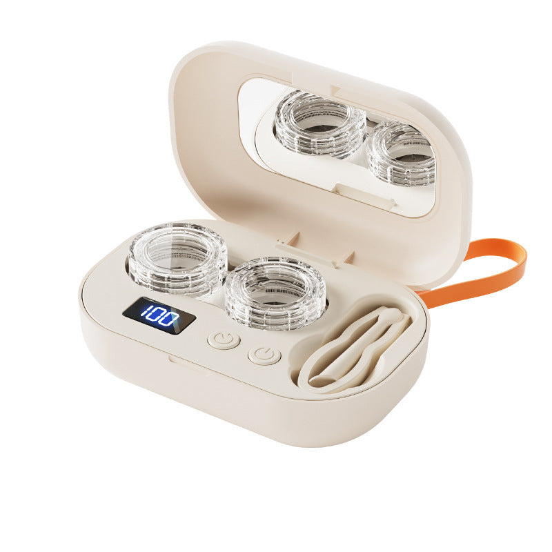 Smart High-Frequency Ultrasonic Contact Lens Cleaner with Digital Display & 4 Level Timer - Portable 3D V888-ELOSUNG491340