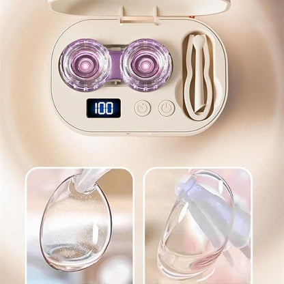 Smart High-Frequency Ultrasonic Contact Lens Cleaner with Digital Display & 4 Level Timer - Portable 3D V888-ELOSUNG491340