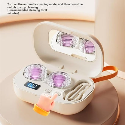 Smart High-Frequency Ultrasonic Contact Lens Cleaner with Digital Display & 4 Level Timer - Portable 3D V888-ELOSUNG491340