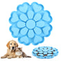 Blue 4-in-1 Textured Silicone Pet Lick Mat & Slow Feeder - Anti-Anxiety Calming Pad with Back Suction Cups V888-ELOSUNG49153