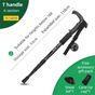 53-110 CM Black Ultralight Telescopic Aluminum Trekking Pole (4-Section T-Handle) - Professional & Compact V888-ELOSUNG49217